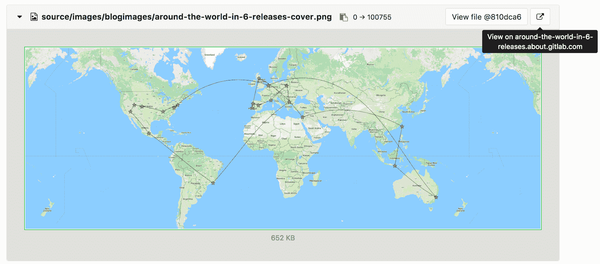 "View on env" button in merge request diff
