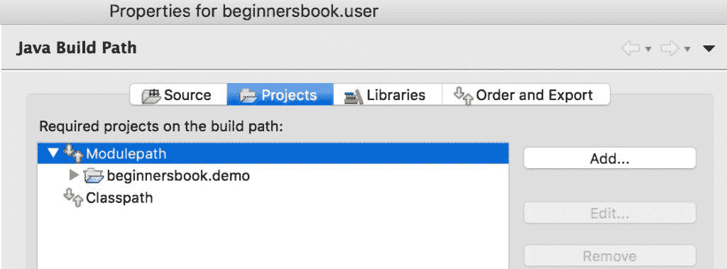 Add Project to the Module Path - Java 9 Eclipse Oxygen