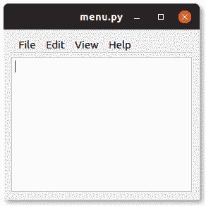 menubar in pyqt