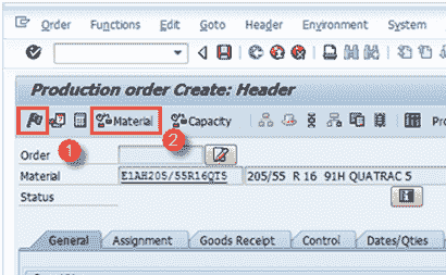 Production Order in SAP: CO01, MD16, CO02, CO15
