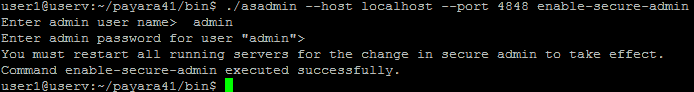 Glassfish enable secure admin