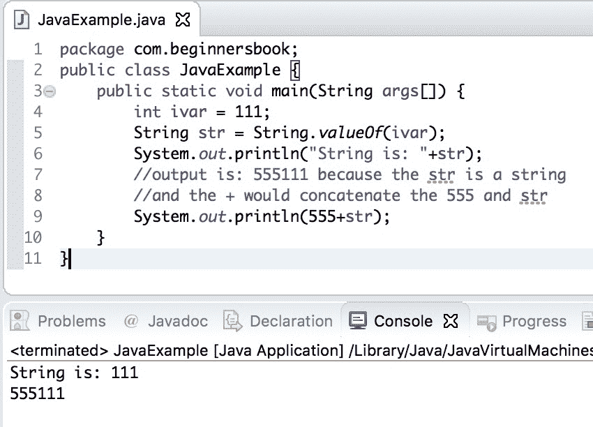 Java Int to String conversion