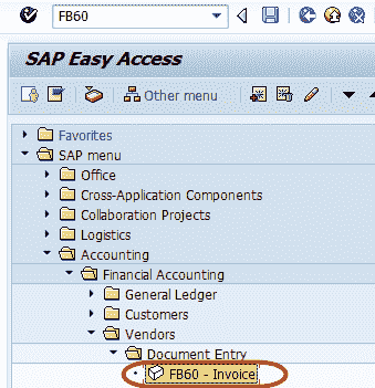 FB60 in SAP: How to post a Purchase Invoice