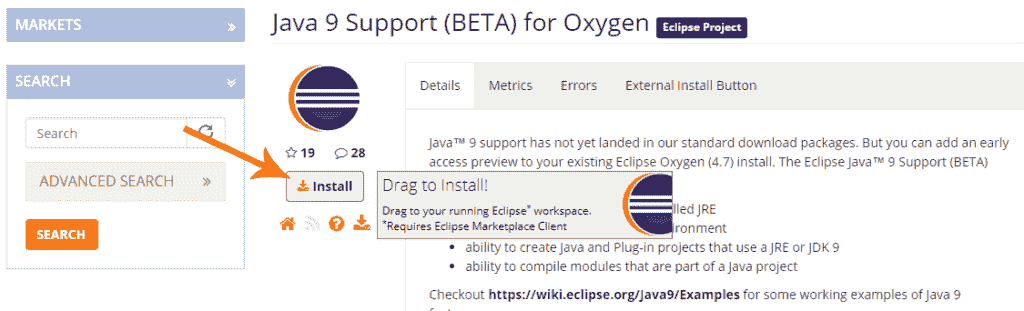 Install Java 9 Support for Eclipse Oxygen