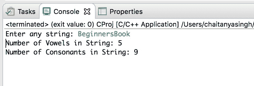 C Program to Count Vowels and Consonants in a String using Pointer