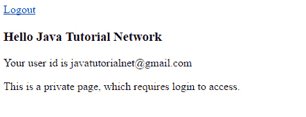 Private page