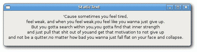 wxStaticText