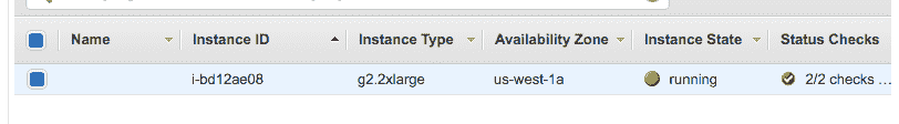 Select Your Running AWS Instance