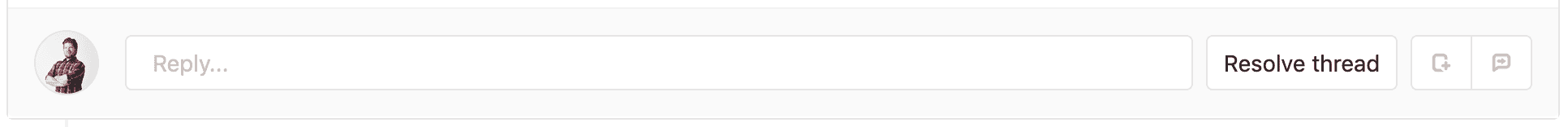 "Resolve thread" button
